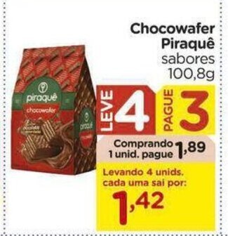 Carrefour Chocowafer Piraquê 100.8g oferta