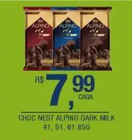 DB Supermercados Chocolate nestlé alpino dark milk 41, 51, 61, 85g oferta