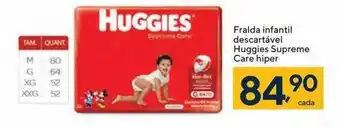 Coop Fralda infantil descartável huggies supreme care hiper oferta