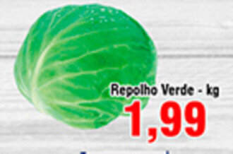 Shibata Supermercados Repolho Verde 1kg oferta