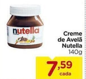 Carrefour Creme de Avelã Nutella 140g oferta