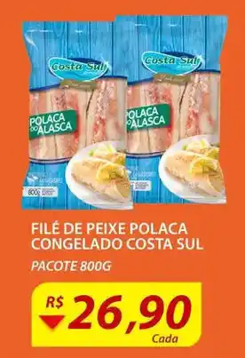 Assaí Atacadista Filé de Peixe Polaca Congelado Costa Sul 800g oferta