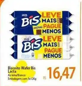 Atacadão Biscoito wafer bis lacta oferta