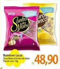 Atacadão Bombom lacta ouro branco-sonho de valsa pacote oferta