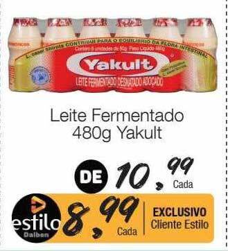 Supermercado Dalben Leite fermentado yakult oferta