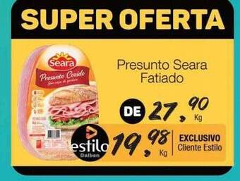 Supermercado Dalben Presunto seara fatiado oferta