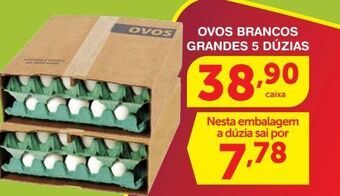 Ovos brancos grandes 5 dúzias