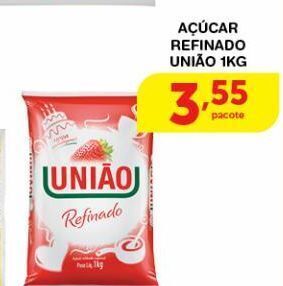 Roldão Açúcar refinado união 1kg oferta