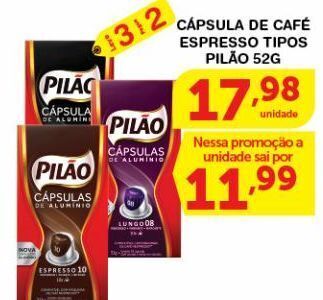 Roldão Cápsulas de café pilão 52g oferta