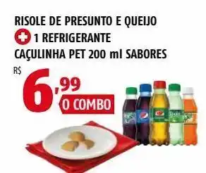 OXXO Risole de presunto e queijo+ 1 refrigerante 200ml oferta