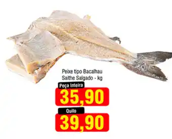 Peixe tipo Bacalhau Saithe Salgado 1kg