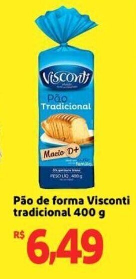 Pão de Forma Visconti Tradciional 400g