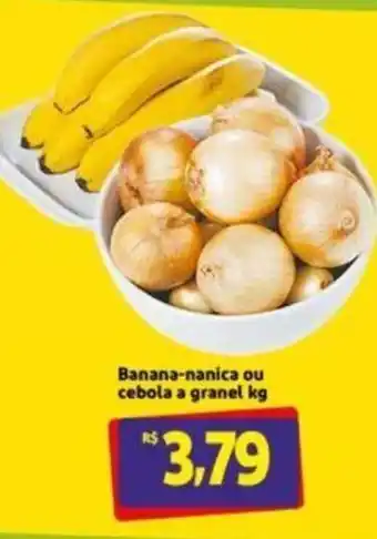 Extra Supermercado Banana Nanica ou Cebola a granel 1kg oferta