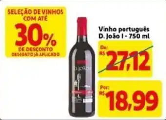Extra Supermercado Vinho Português D.João I 750ml oferta