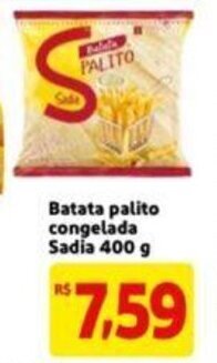 Extra Supermercado Batata Palito congelada Sadia 400g oferta