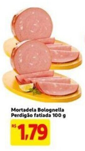 Extra Supermercado Mortadela Bolognella Perdigão fatiada 100g oferta