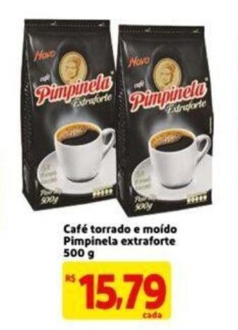 Extra Supermercado Café Torrado e moído Pimpinela Extraforte 500g oferta