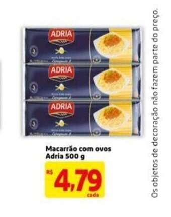 Extra Supermercado Macarrão com ovos Adria 500g oferta