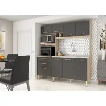 Berlanda Cozinha compacta hera com 8 portas e 2 gavetas demóbile oferta