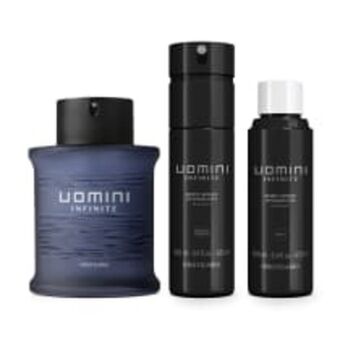 O Boticário Combo infinite: body spray 100ml + refil body spray 100ml + desodorante colônia 100ml oferta