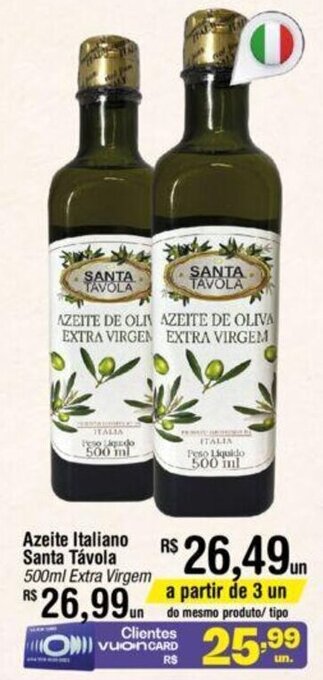 Fort Atacadista Azeite Italiano Santa Távola 500ml oferta