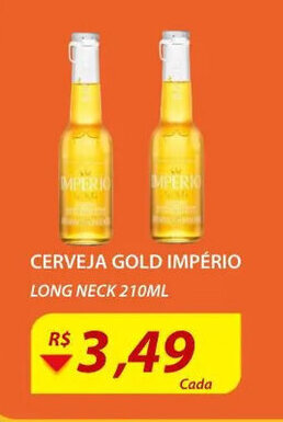 Assaí Atacadista Cerveja Gold Imperio long neck 210ml oferta