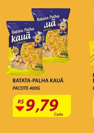 Assaí Atacadista Batata Palha Kauã pacote 400g oferta
