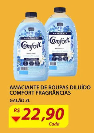 Assaí Atacadista Amaciante de Roupas Diluído Comfort Frag. 3L oferta