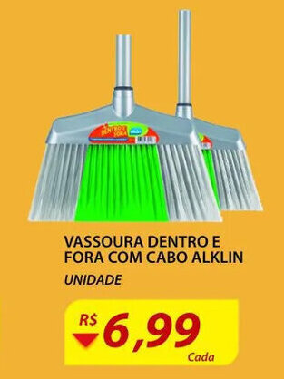 Vassoura Dentro e fora com cabo Alklin