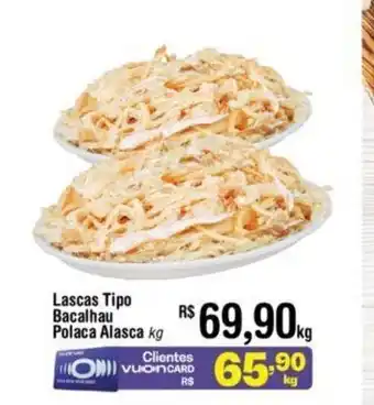 Fort Atacadista Lascas Tipo Bacalhau Polaca Alasca 1kg oferta