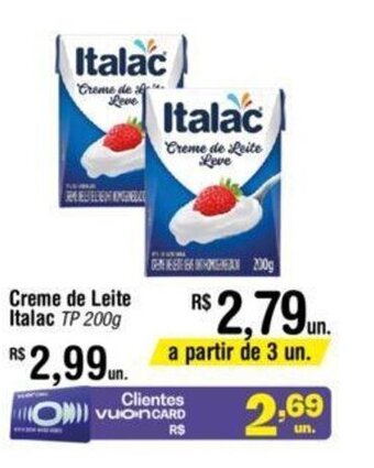 Fort Atacadista Creme de Leite Italac TP 200g oferta