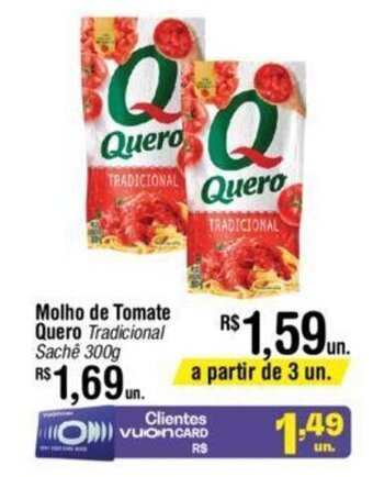 Fort Atacadista Molho de Tomate Quero 300g oferta