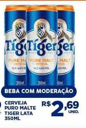 Tatico Cerveja puro malte tiger lata oferta