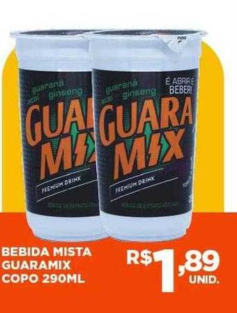 Bebida mista guaramix copo