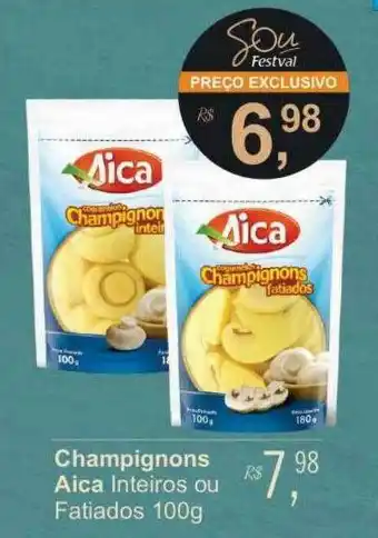 Champignons aica inteiros ou fatiados