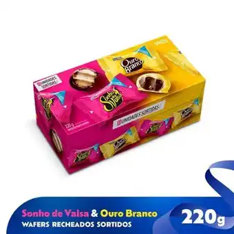 Bombom wafer sonho de valsa + ouro branco sortidos lacta 220g