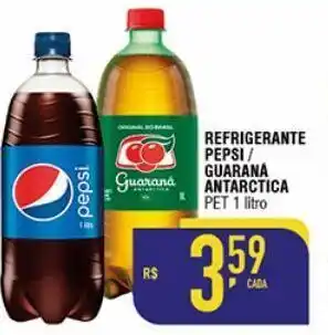 Mercantil Rodrigues Refrigerante pepsi/ guaraná antarctica pet 1 litro oferta