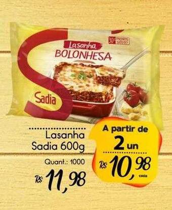 Giassi Supermercados Lasanha sadia oferta