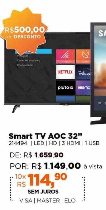 Smart tv aoc 32