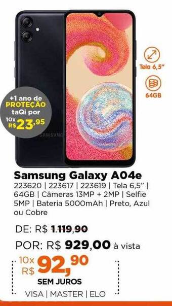 Samsung galaxy a04e