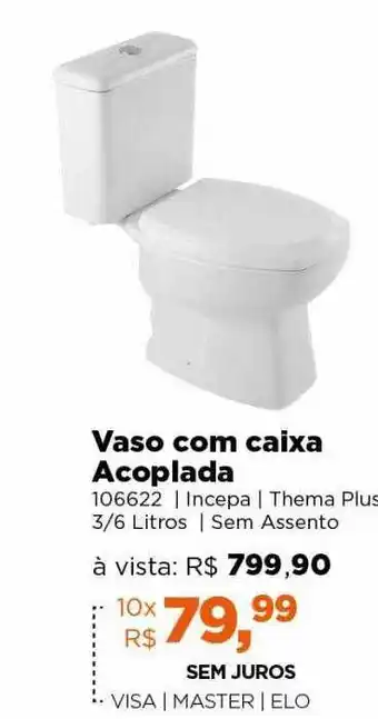 Vaso com caixa acoplada incepa