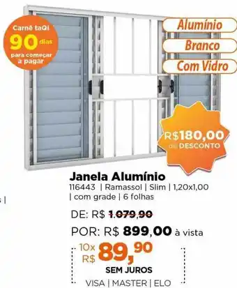 Janela alumínio ramassol