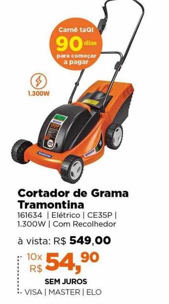 Lojas TaQi Cortador de grama tramontina oferta
