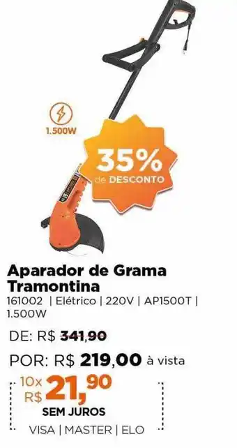 Lojas TaQi Aparador de grama tramontina 35% de desconto oferta