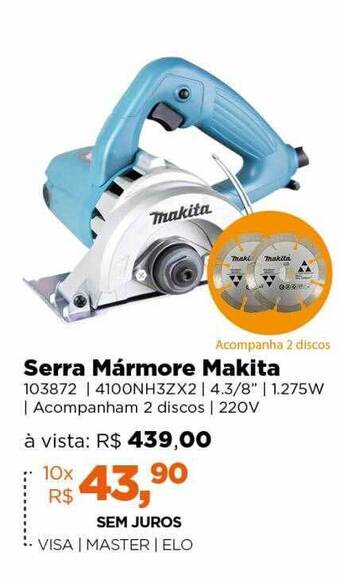 Lojas TaQi Serra mármore makita oferta