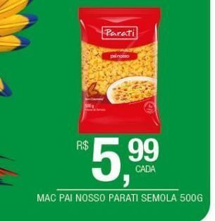 DB Supermercados Macarrão pai nosso parati semola 500g oferta