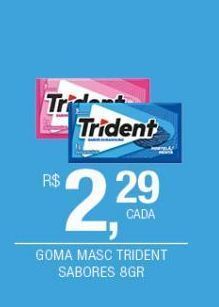DB Supermercados Goma masc trident sabores 8g oferta