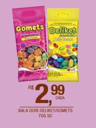 DB Supermercados Bala dori deliket/gomets 70g oferta