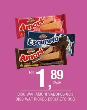 DB Supermercados Biscoito wafer amori sabores 80g oferta