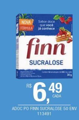 DB Supermercados Adoçante finn sucralose 50 env oferta